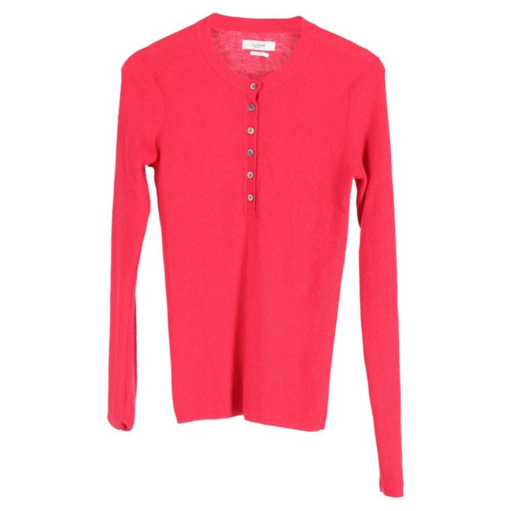 Isabel Marant Etoile Faustine Ribbed-Knit Top in Pink Wool